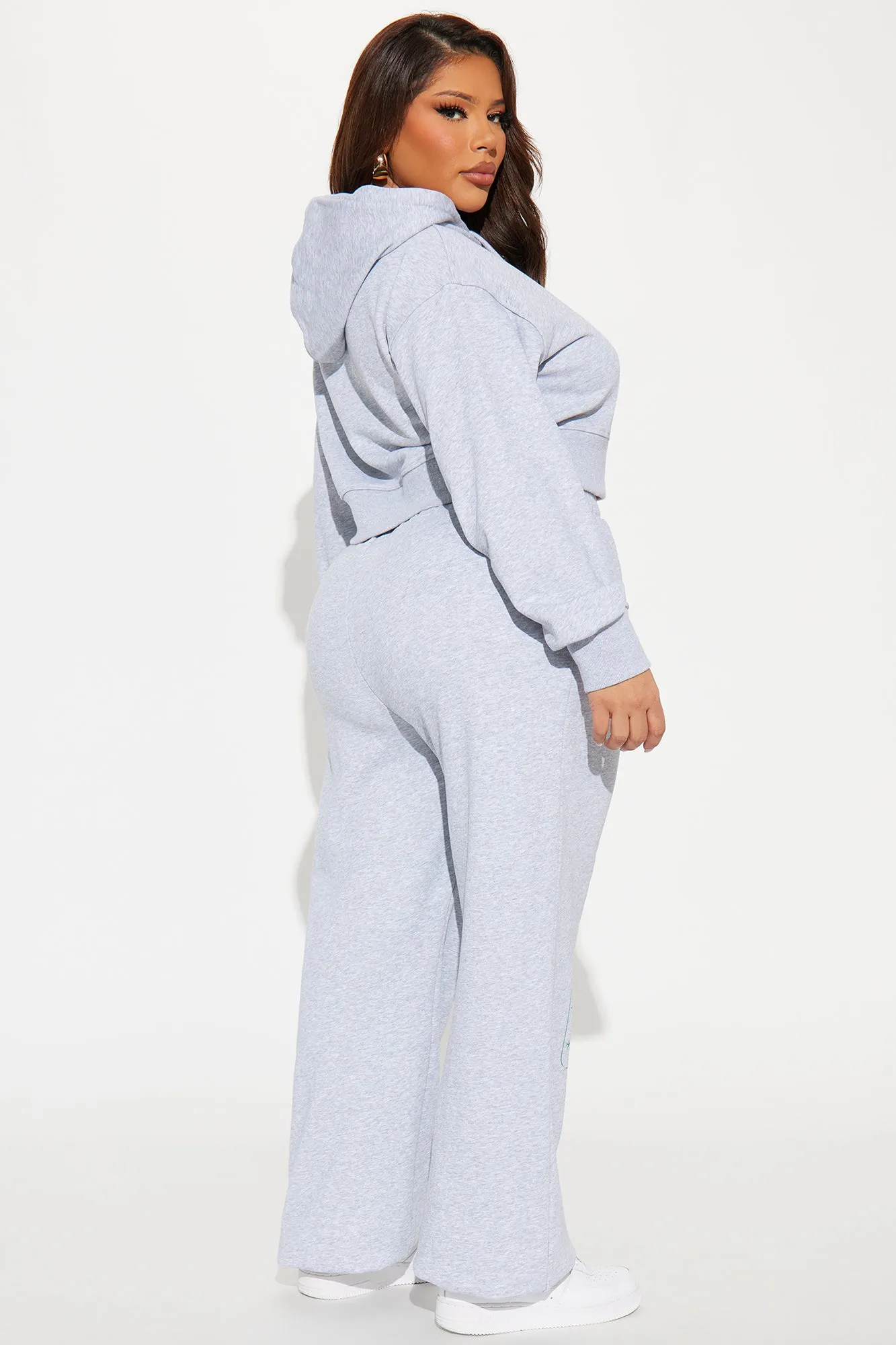 Airport Fit French Terry Pant Set - Heather Grey
