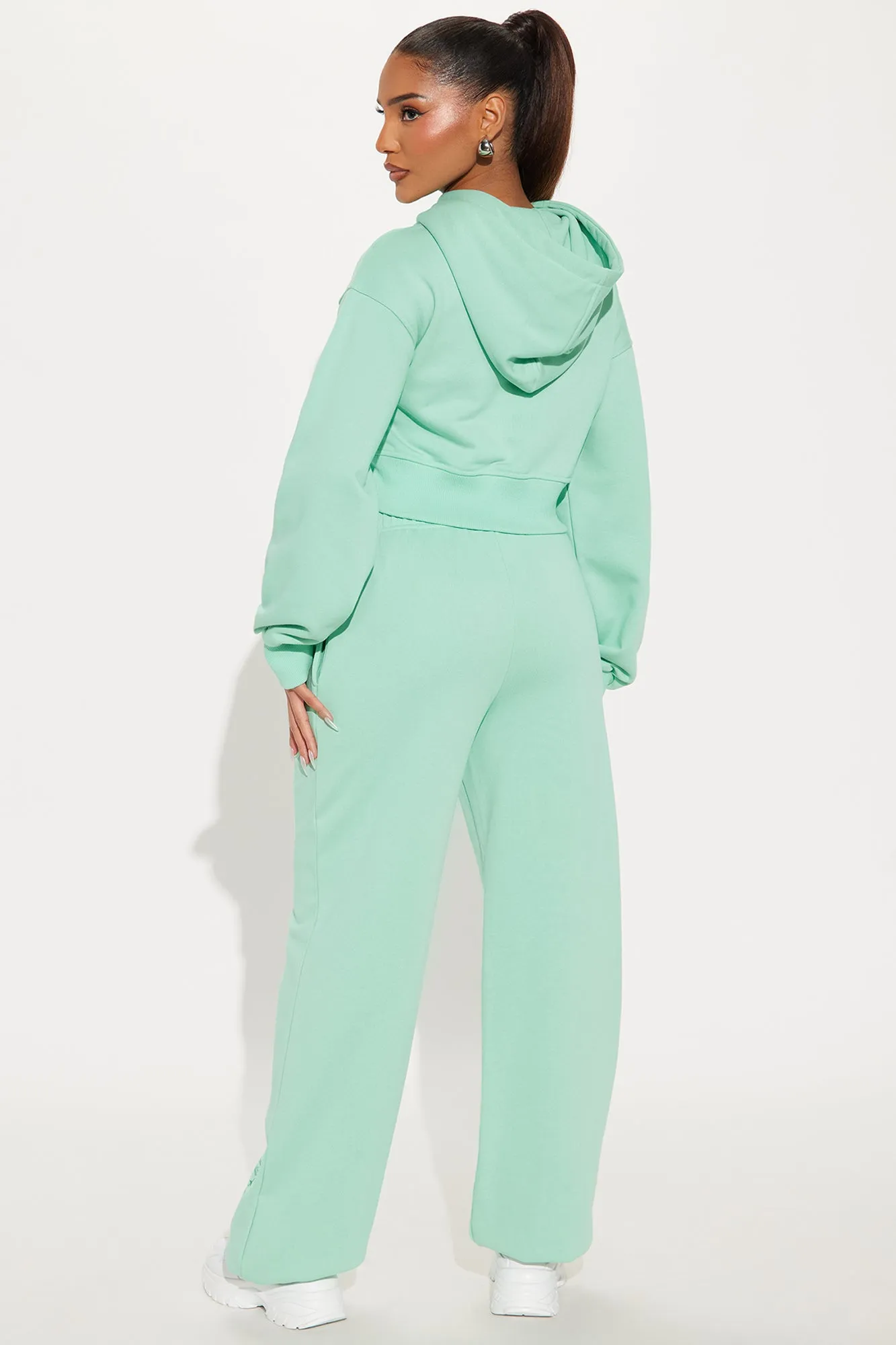 Airport Fit French Terry Pant Set - Mint