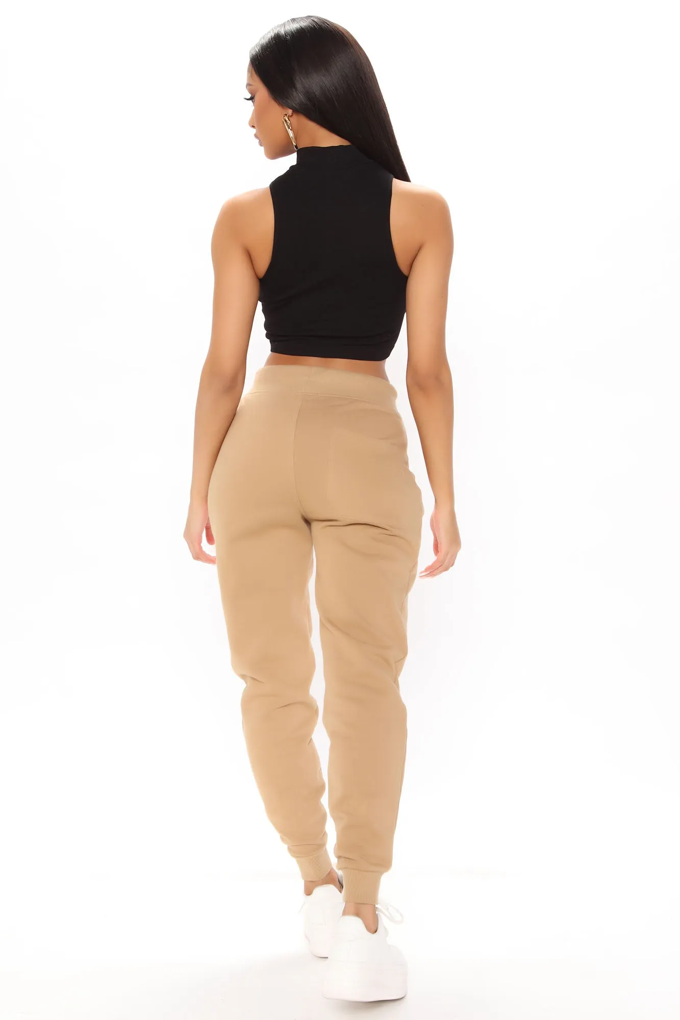 Anabelle Seamless Mock neck Tank - Black