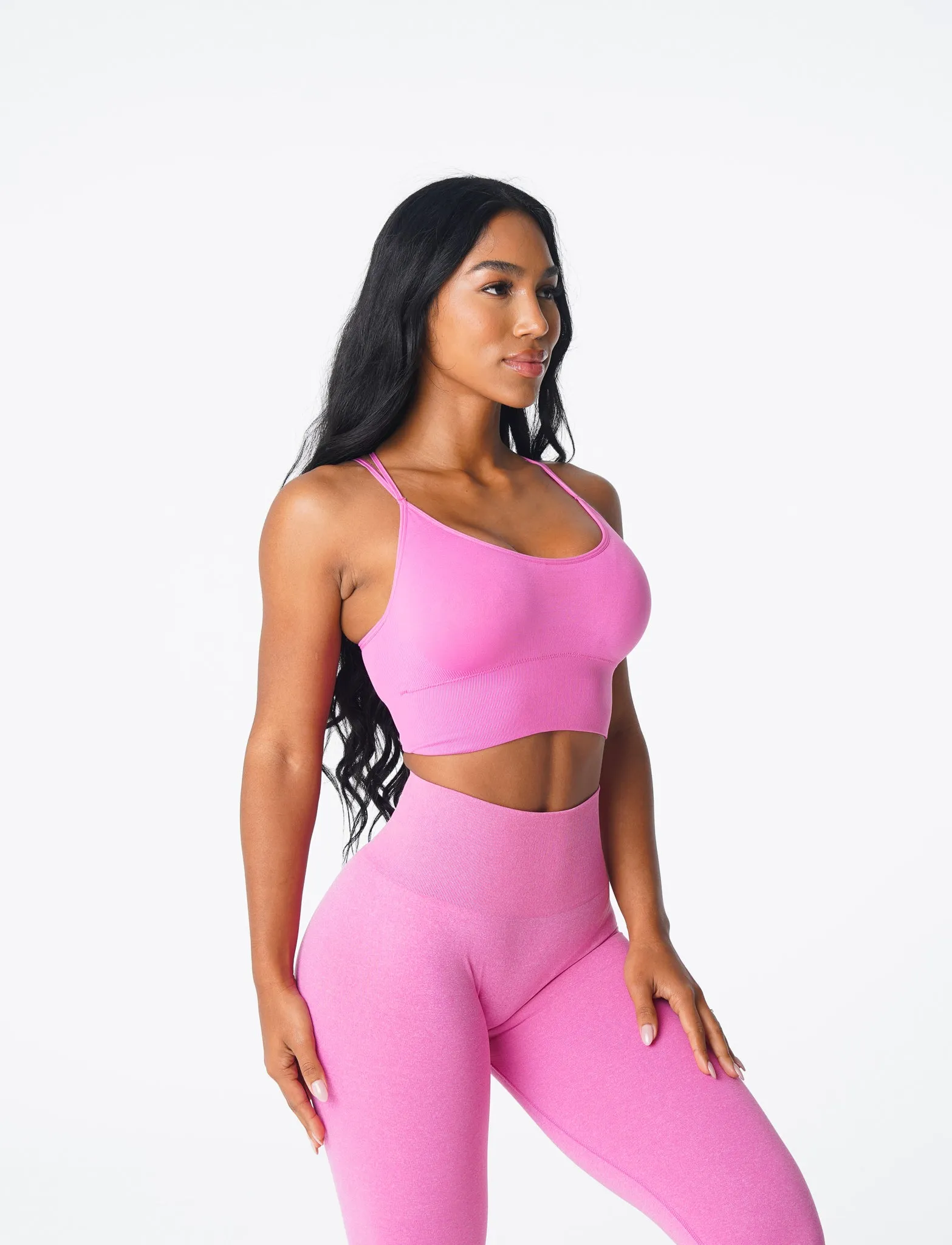Bubble Gum Pink Flourish Seamless Bra