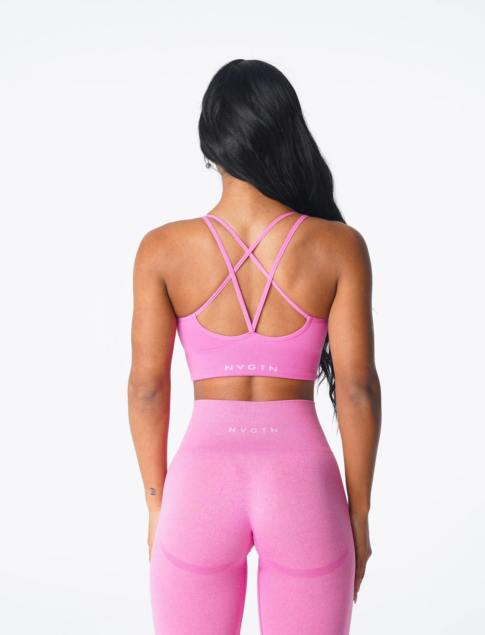 Bubble Gum Pink Flourish Seamless Bra