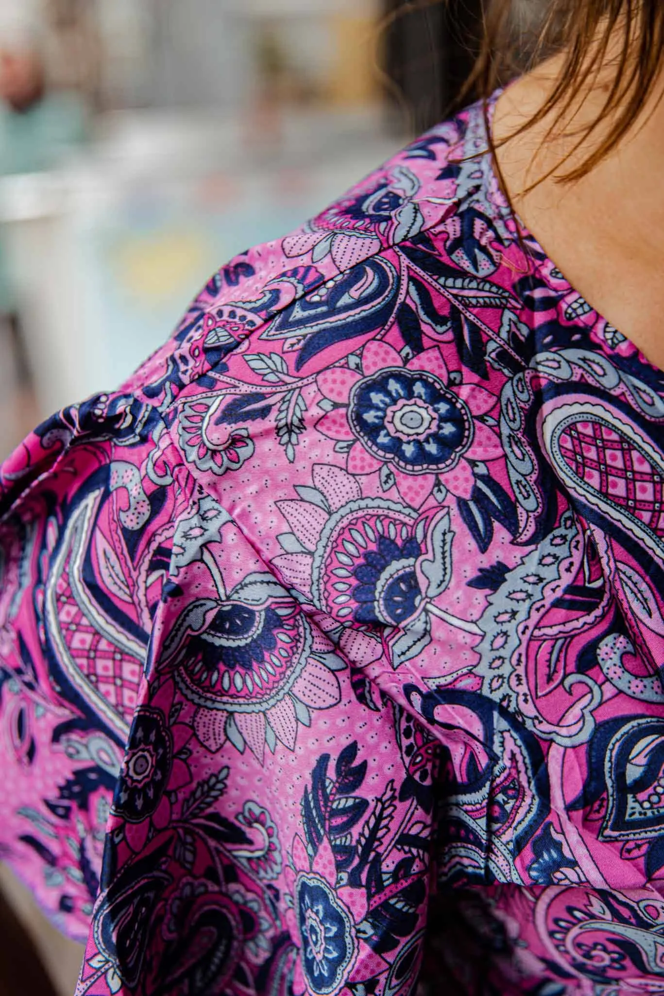 Butterfly wrap cardigan - roze- handgemaakt door Tantilly- zijdemix