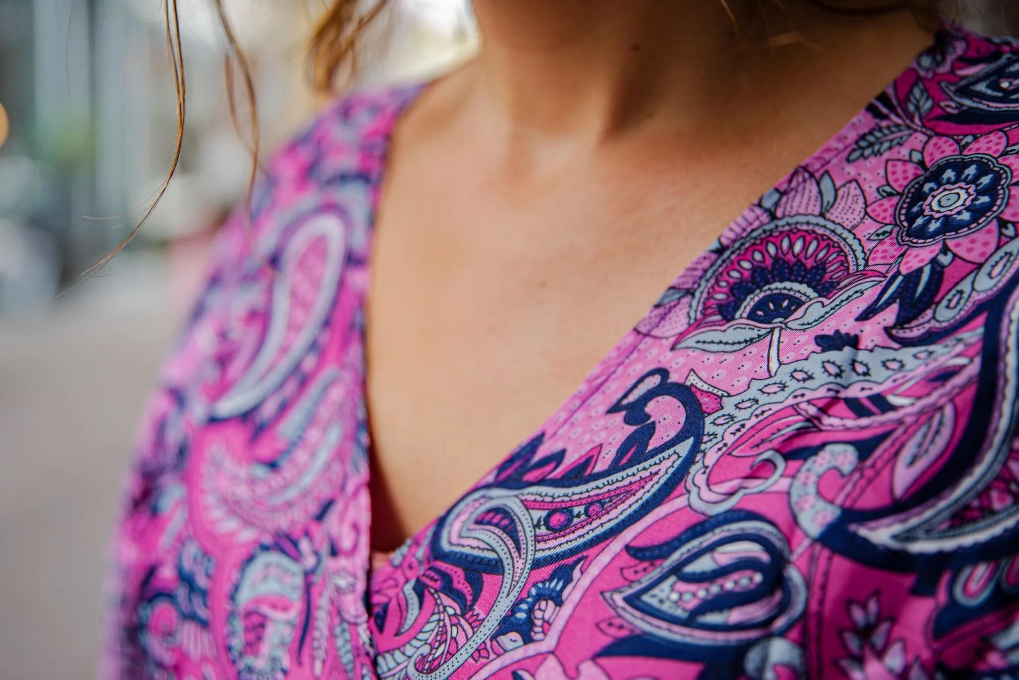 Butterfly wrap cardigan - roze- handgemaakt door Tantilly- zijdemix