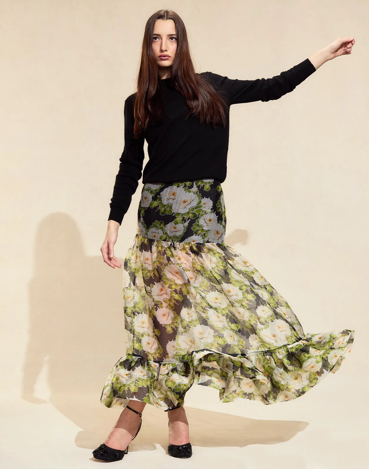 Cornelia Silk Skirt
