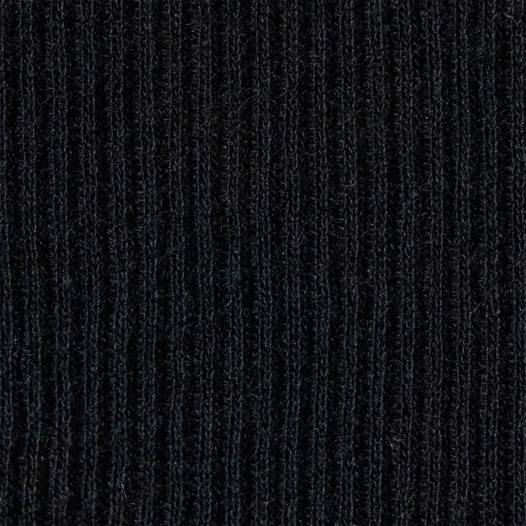 Cotton Cashmere Rib Shell Top - Black