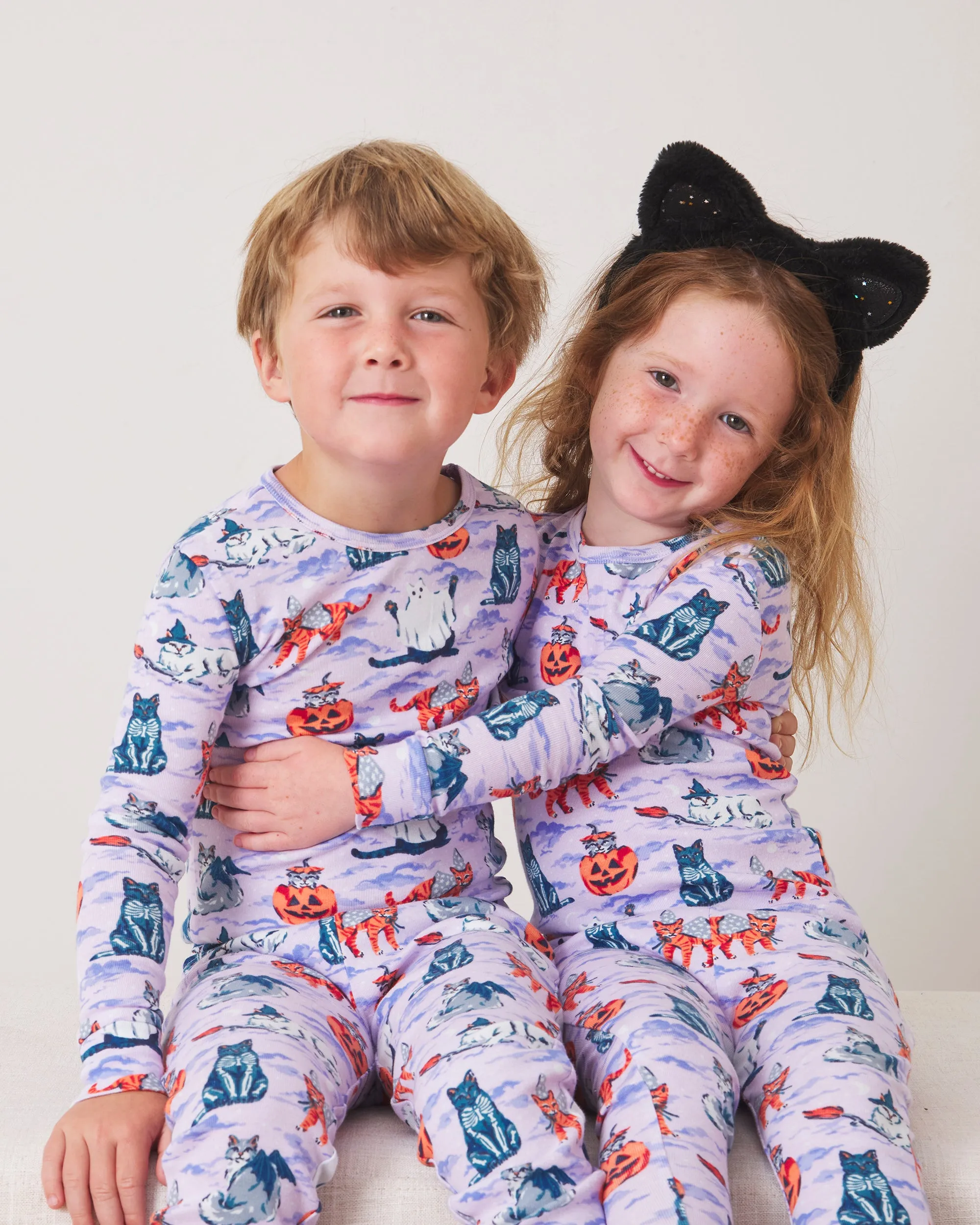 Halloween House Cats - Kids PJ Set - Lavender