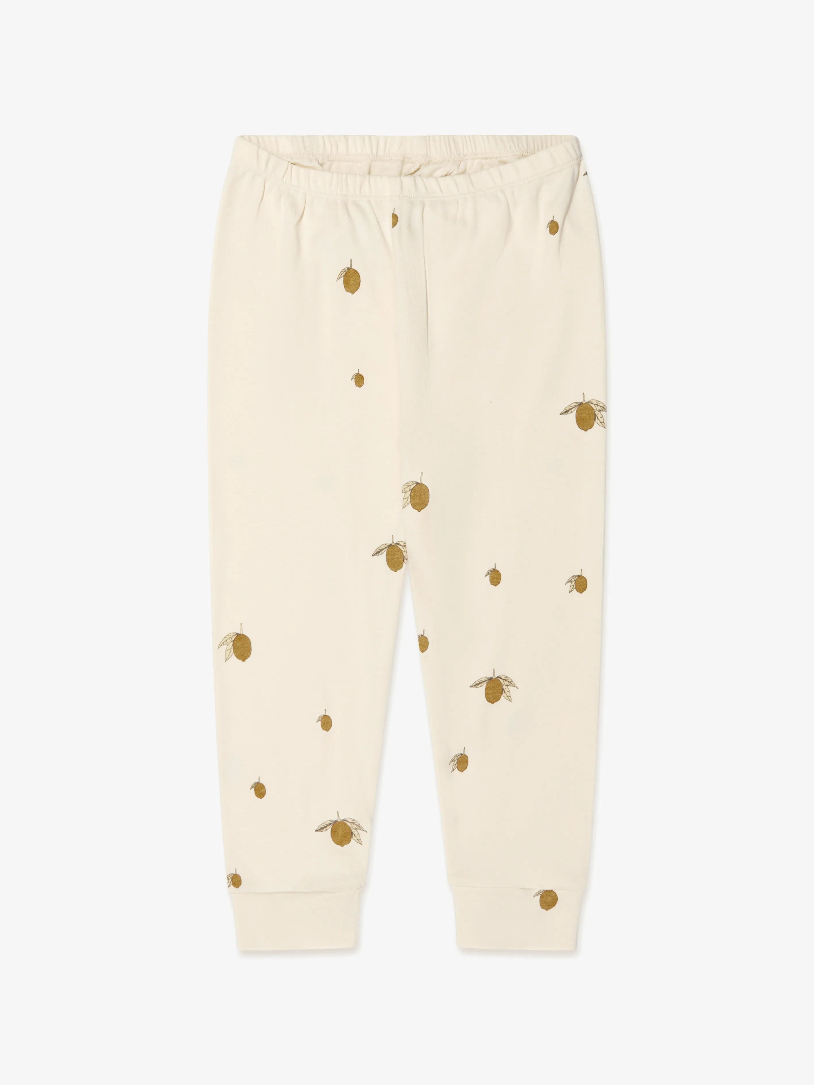 Konges Slojd Kids Organic Cotton Lemon Pyjamas Set in Cream