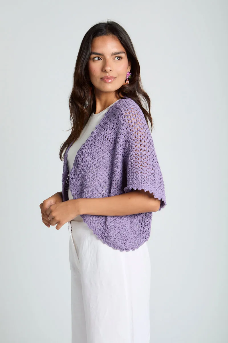 Sunny Day Cardigan in Purple