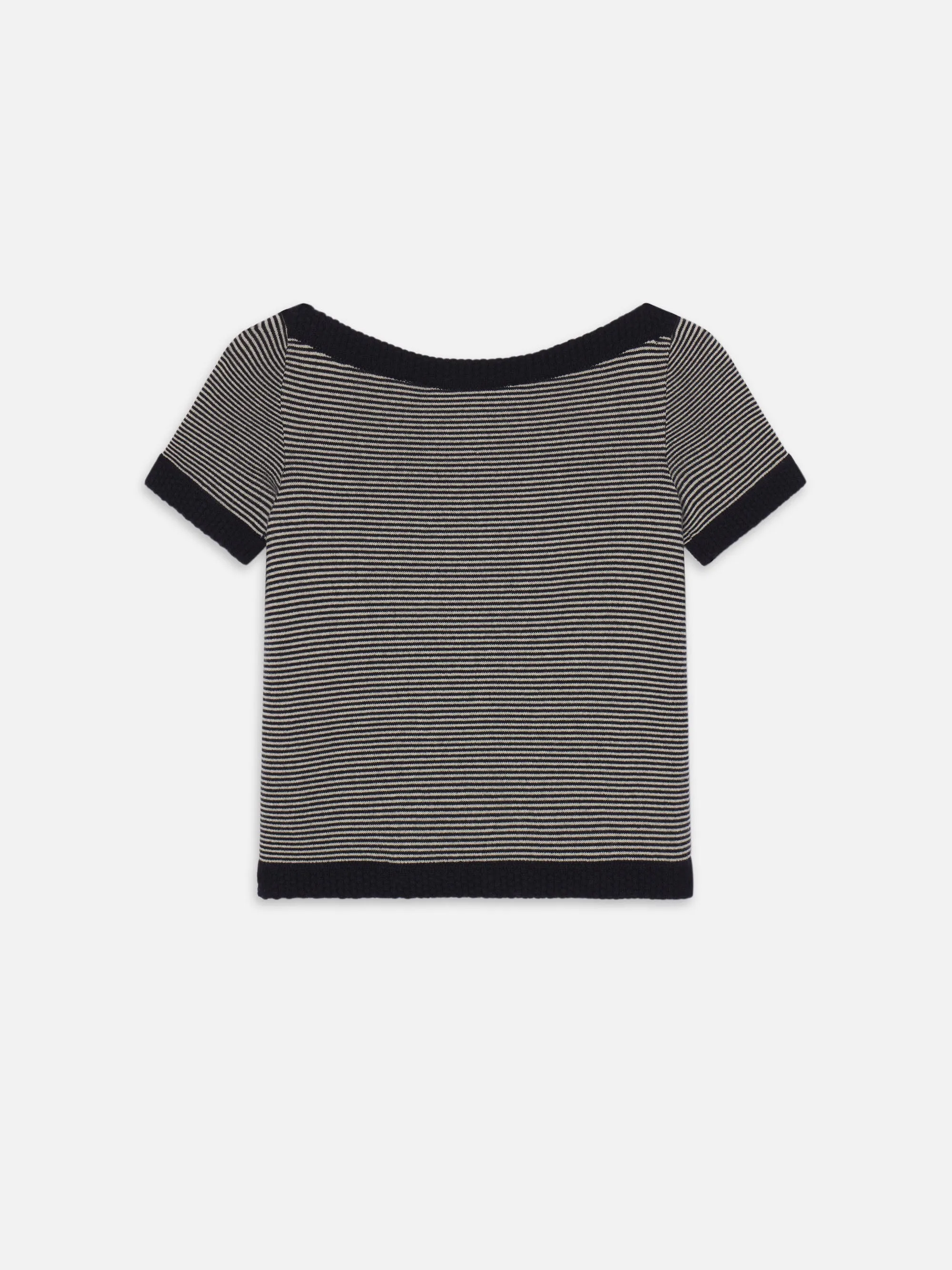 The Cashmere Boatneck -- Navy Multi