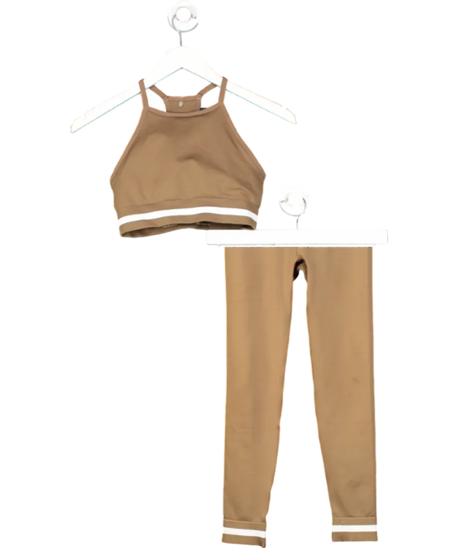 The Upside Brown Form Seamless High Rise Leggings And Kelsey Bra UK 8