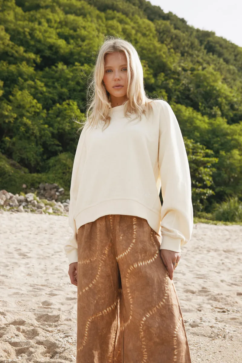 TIME OUT TERRY L/S TOP - CREAM