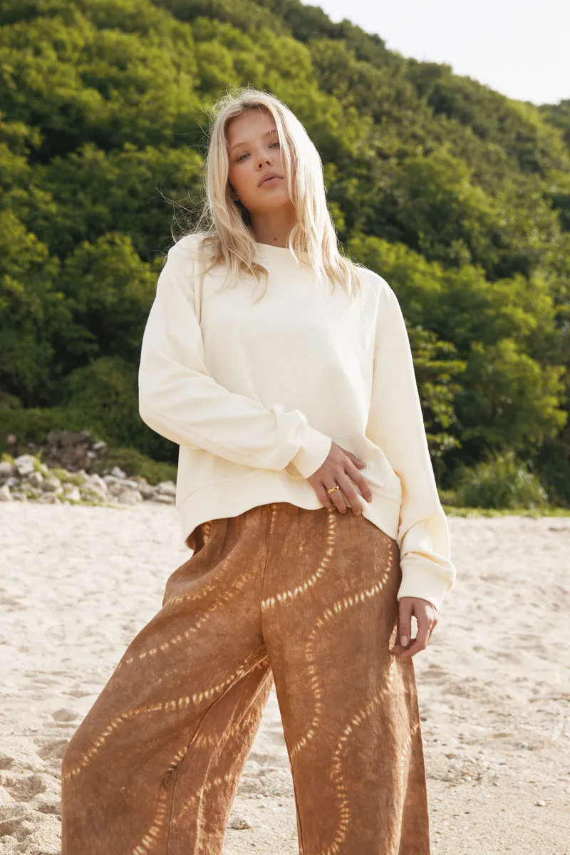 TIME OUT TERRY L/S TOP - CREAM