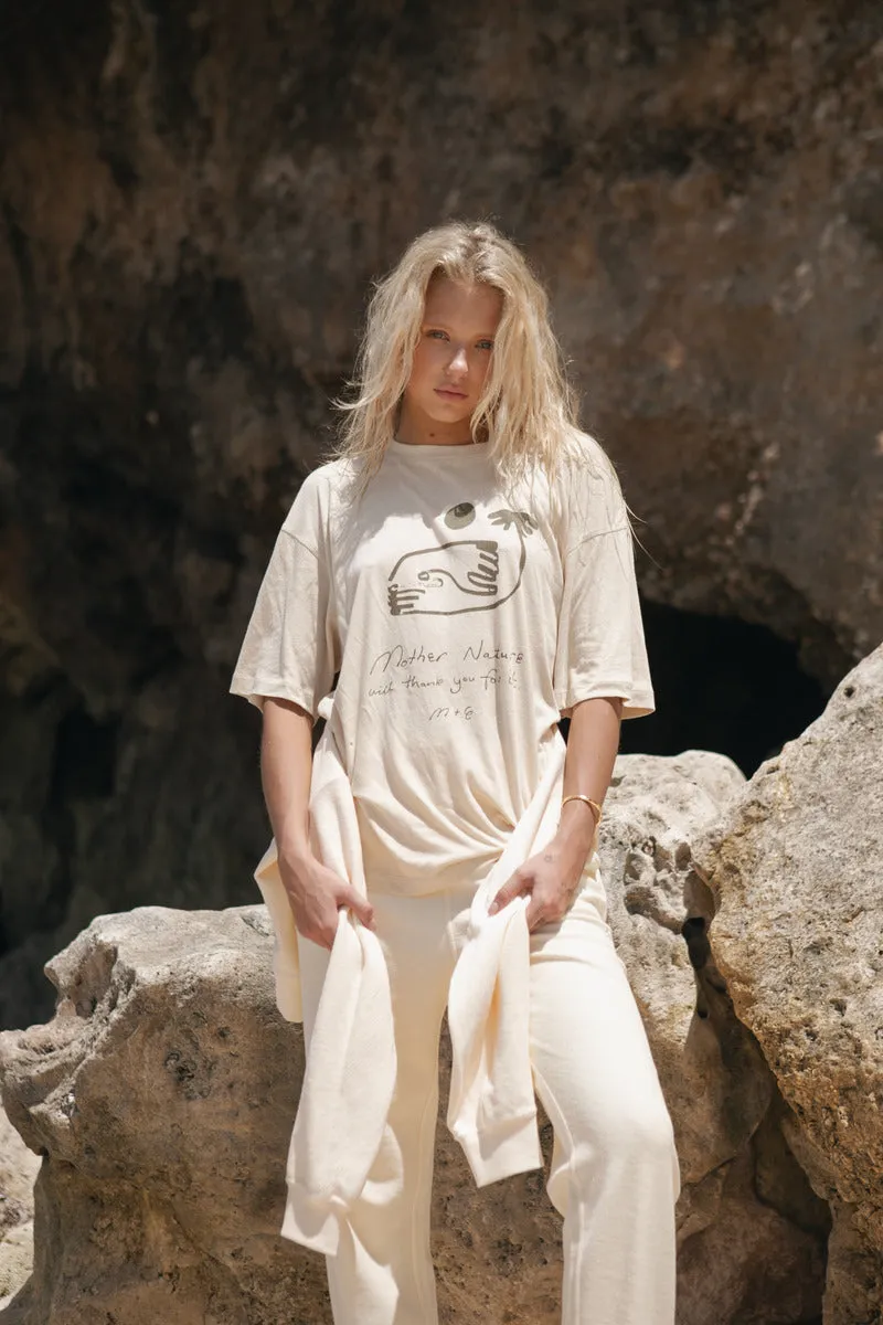 TIME OUT TERRY L/S TOP - CREAM