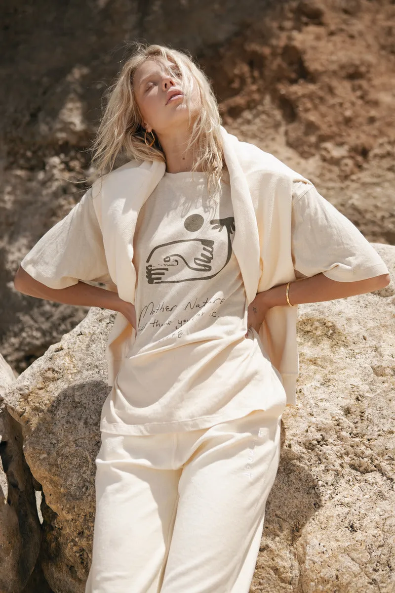 TIME OUT TERRY L/S TOP - CREAM