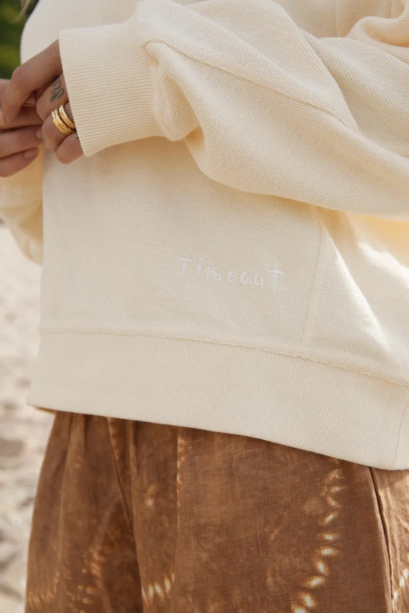 TIME OUT TERRY L/S TOP - CREAM