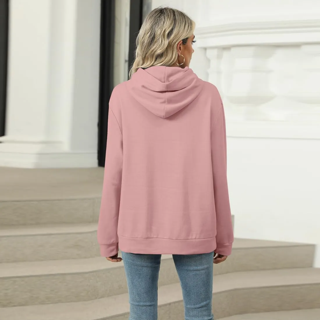 Womens Hoodies Oversized Sweatshirts Casual Long Sleeve Pullover Fall Clothes with Pocket